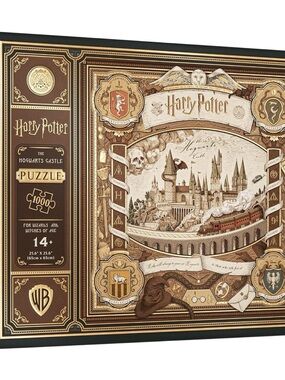 Warner Bros. Hogwarts Castle 1000-Piece Puzzle - Brown & Gold Edition